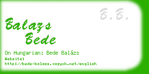 balazs bede business card